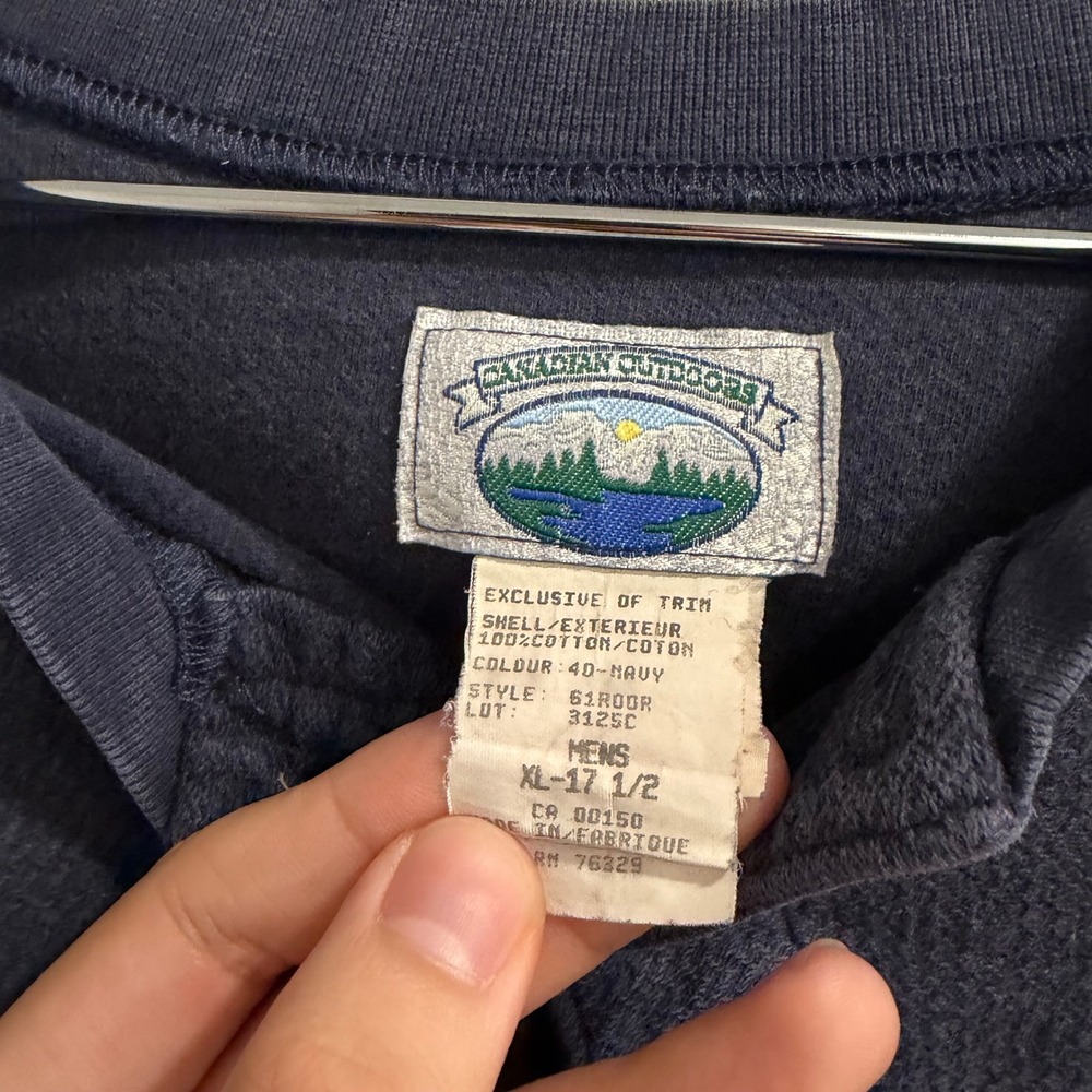 Vintage Canadian Outdoors Coors Light Henley Shirt Navy Blue Mens XL 61R00R - Picture 2 of 5